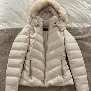 ZARA Off White Winter Coat